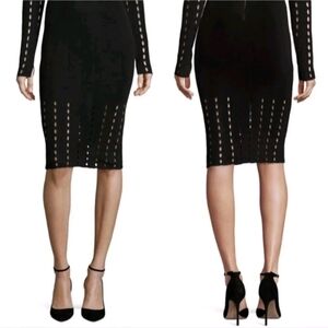 Alice + olivia Melanie Pointelle Pencil Skirt Size SMALL NW0T